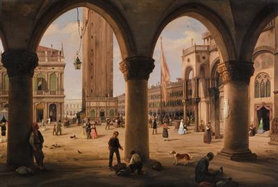 Piazza San Marco and the Campanile, Venice, seen from the Portico of the Palazzo Ducale