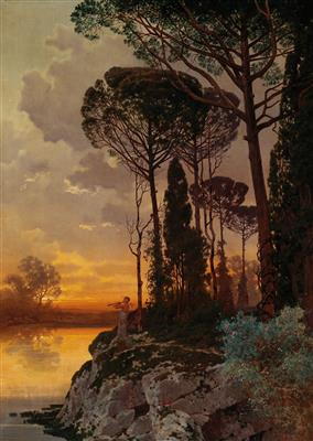 Sunset by Ferdinand Knab - Auction record, sale price, and art valuation. Compare with similar artists and explore comparable artworks.
