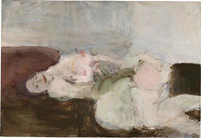 Reclining figure smiling