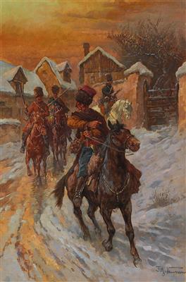 Sample artwork by Fritz Neumann (1881 - 1919), known for landscape, war scene painting - View similar artists and auction records