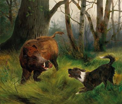 Sample artwork by Carl Deiker (1879 - 1958), known for wild animal and birds in landscape painting, illustration - View similar artists and auction records