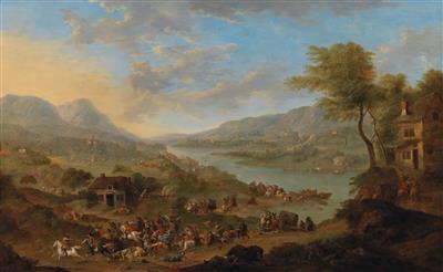 A cavalry skirmish near a river