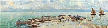 Sample artwork by Menci Clemens Crncic (1865 - 1930), known for realism, impressionism, marine painting - View similar artists and auction records