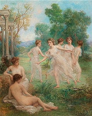 Nymphs dancing by Francois Lafon - Auction record, sale price, and art valuation. Compare with similar artists and explore comparable artworks.