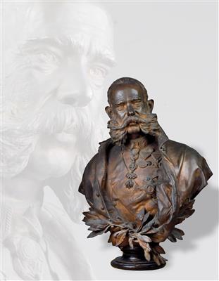 Kaiser Franz Joseph I. von Österreich, Büste, der alte Kaiser in Uniform mit Ordensschmuck by Victor Oskar Tilgner - Auction record, sale price, and art valuation. Compare with similar artists and explore comparable artworks.