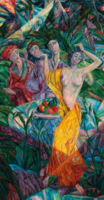 Sample artwork by Maximilian Reinitz (1872 - 1935), known for expressionist and cubist style, portraits and landscapes - View similar artists and auction records