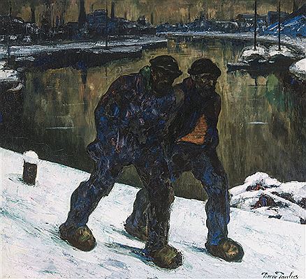 Deux hommes sur le quai (ca. 1921)
