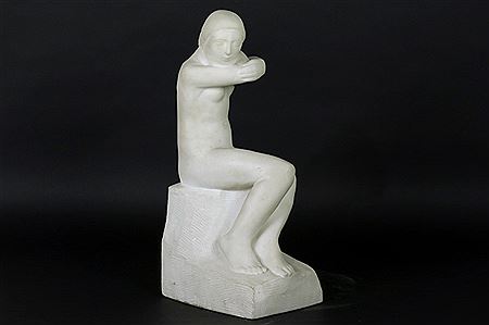 Zittend baadstertje