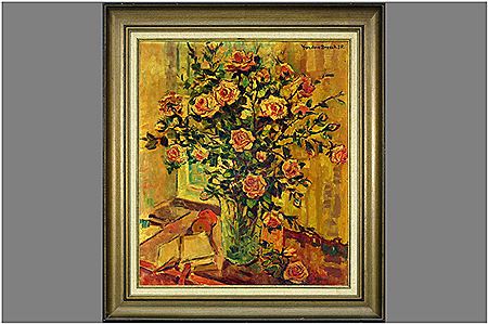 "Bloemstilleven" by Jean Pierre van den Broeck - Auction record, sale price, and art valuation. Compare with similar artists and explore comparable artworks.