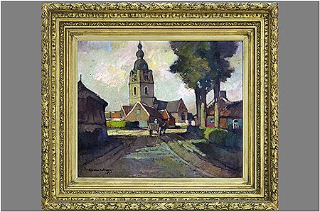 "Dorpszicht a church"