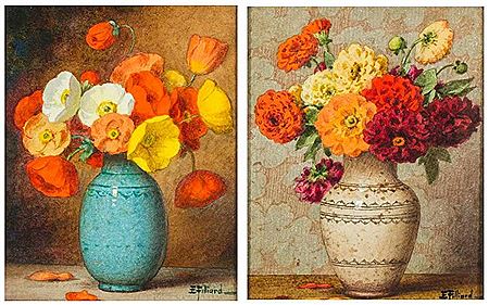 Bloemstillevens (2) by Ernest Filliard - Auction record, sale price, and art valuation. Compare with similar artists and explore comparable artworks.