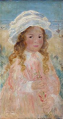 Portrait of a girl at the beach by Simon Maris - Auction record, sale price, and art valuation. Compare with similar artists and explore comparable artworks.