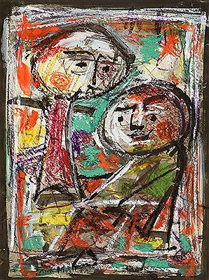 Deux personnages rieurs