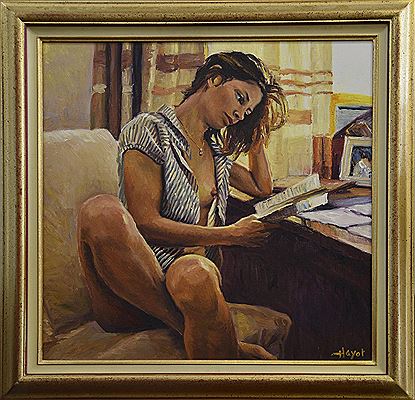 Jeune femme au livre