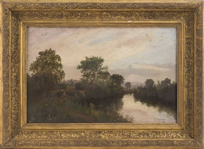 Fly fisherman by a country river by Robert Clarkson - Auction record, sale price, and art valuation. Compare with similar artists and explore comparable artworks.