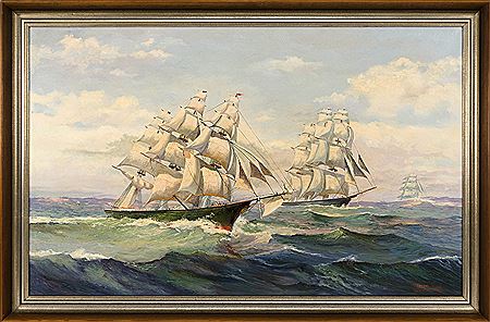 Ships at sea by Vernon Herbert Coleman - Auction record, sale price, and art valuation. Compare with similar artists and explore comparable artworks.