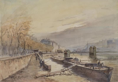 Quais de Saône vues de la passerelle du palais de justice
