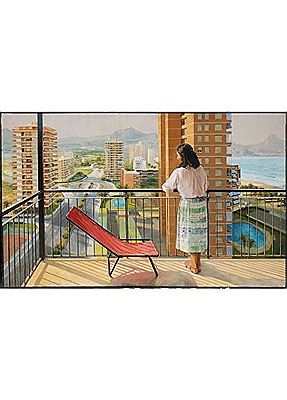 Clara en Benidorm. 1987