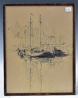 Fishing Boats, Rockport by Ella Fillmore Lillie - Auction record, sale price, and art valuation. Compare with similar artists and explore comparable artworks.