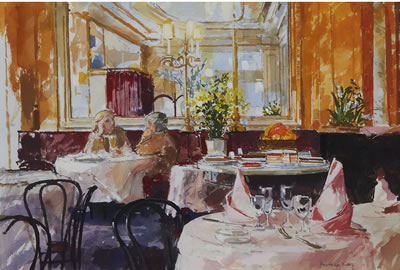 "A LA FREGATE. PARIS. THE PUDDING TABLE"