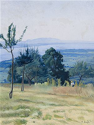 Châtel/Rolle, les foins by Alfred Rehfous - Auction record, sale price, and art valuation. Compare with similar artists and explore comparable artworks.