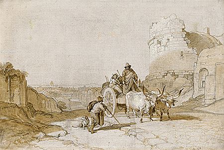Italienische Bauernfamilie auf einem Ochsenkarren an der Via Appia beim Grab der Caecilia Metella by Penry Williams - Auction record, sale price, and art valuation. Compare with similar artists and explore comparable artworks.