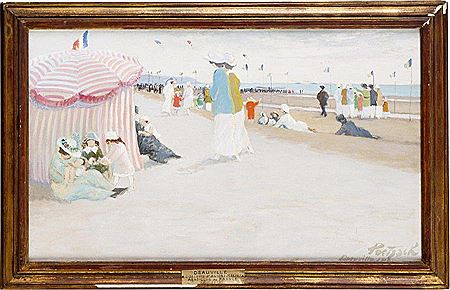 Enfants et famille à Deauville, 1913