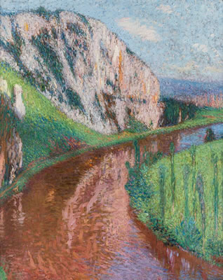 Le Lot en dessous des falaises de Saint Cirq Lapopie