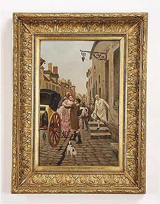Depicting a lady alighting from a carriage by Émile Auguste Wery - Auction record, sale price, and art valuation. Compare with similar artists and explore comparable artworks.