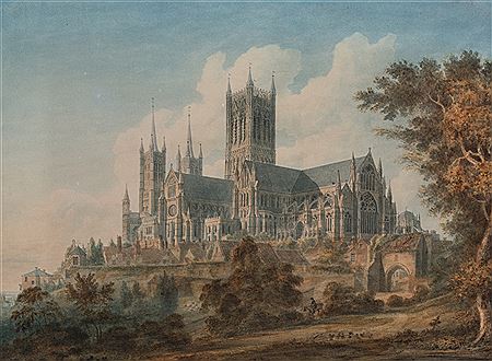 Sample artwork by John Buckler (1770 - 1851), known for architectural painting, drawing - View similar artists and auction records