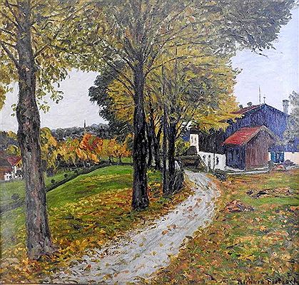 Landhaus in Wackersberg im Herbst