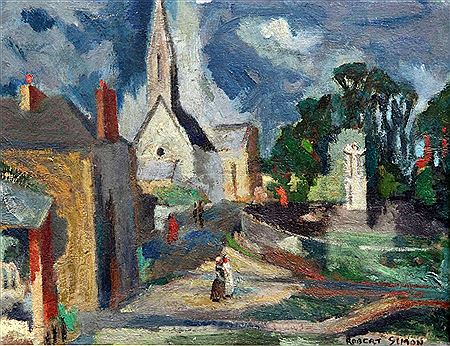 Eglise d'Ilfranche and another view of a French village (2) by Robert Simon - Auction record, sale price, and art valuation. Compare with similar artists and explore comparable artworks.