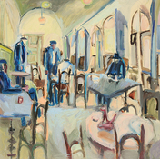 Sample artwork by Hanny Fries (1918 - 2009), known for painting, drawing, press art, graphic art, enamel art, and illustration - View similar artists and auction records