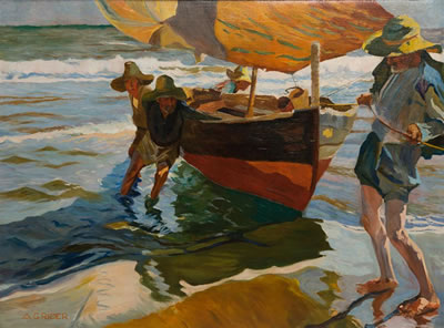 BOAT COMING ASHORE