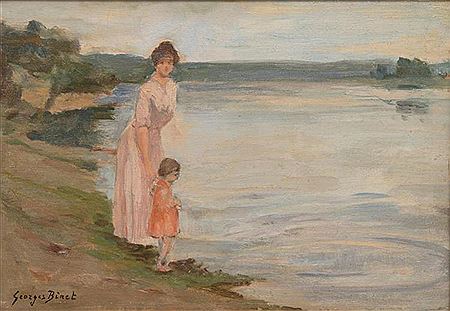 Mother and Child by the Sea