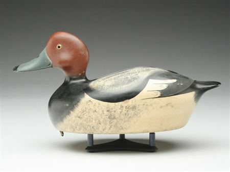 Rare hollow carved redhead drake
