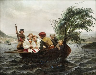 På vei fra kirke 1865 (1865)