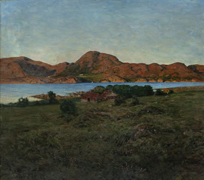 Kystlandskap med gårdsbruk