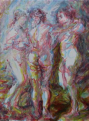 Les trois grâces by Aicha Bendafi - Auction record, sale price, and art valuation. Compare with similar artists and explore comparable artworks.