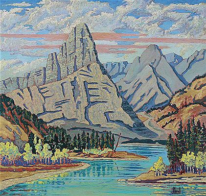 MOUNTAIN AND RIVER LANDSCAPE, BOW VALLEY