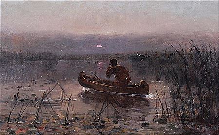 Sample artwork by Percy Franklin Woodcock (1855 - 1936), known for landscape, railroads, portrait, genre, still life, city scene and marine painting, teaching - View similar artists and auction records