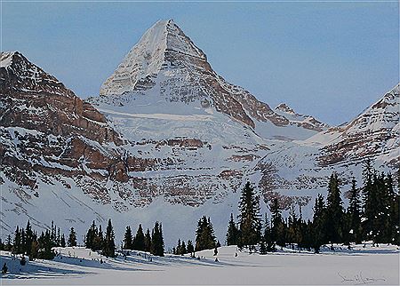 WINTER SHADOWS, MT. ASSINIBOIA by Simon Camping - Auction record, sale price, and art valuation. Compare with similar artists and explore comparable artworks.