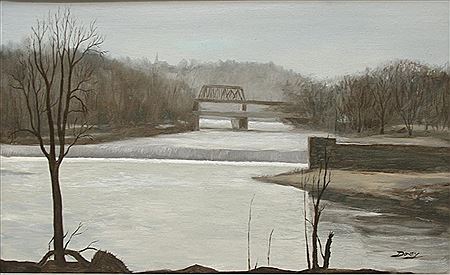WINTER RIVER SCENE by Robert Doney - Auction record, sale price, and art valuation. Compare with similar artists and explore comparable artworks.