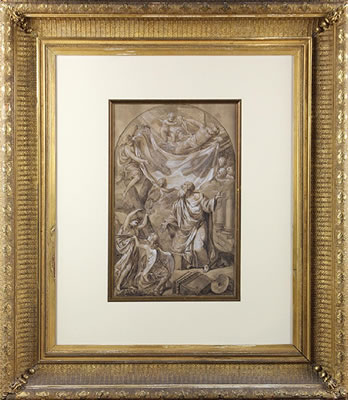 Religious Scene with Figures and Angels