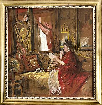Vornehme Dame beim Lesen by Paula Von Waechter - Auction record, sale price, and art valuation. Compare with similar artists and explore comparable artworks.