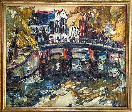Expressive Ansicht der Brouwergracht in Amsterdam