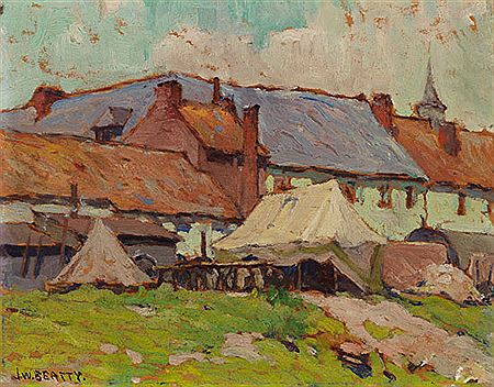 Field Hospital by John William Beatty - Auction record, sale price, and art valuation. Compare with similar artists and explore comparable artworks.
