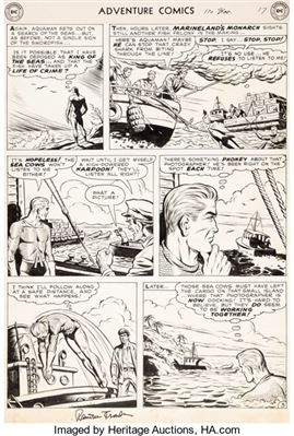 Sample artwork by Ramona Dom Fradon (1926 - 2024), known for comic book art, superheroes - View similar artists and auction records