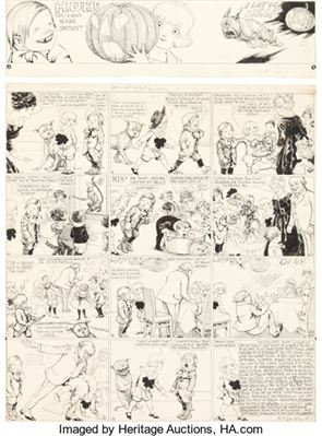 Richard F. Outcault Buster Brown Sunday Comic Strip Original Art dated 10-29-16 (Philadelphia Record, 1916) by Richard Outcault - Auction record, sale price, and art valuation. Compare with similar artists and explore comparable artworks.