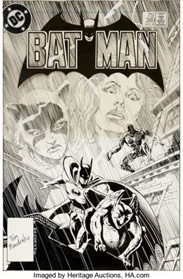 Tom Mandrake Batman #389 Cover and Preliminary Cover Original Art Lot of 2 (DC, 1985)